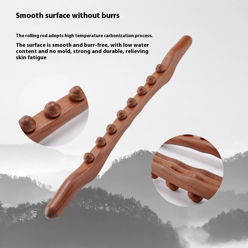 Eight Beads Universal Carbonized Massage Point Scraping Dry Scraping Stick