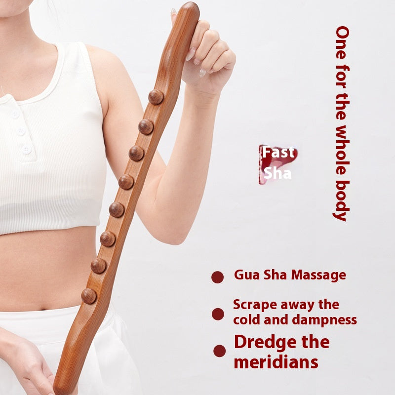 Eight Beads Universal Carbonized Massage Point Scraping Dry Scraping Stick